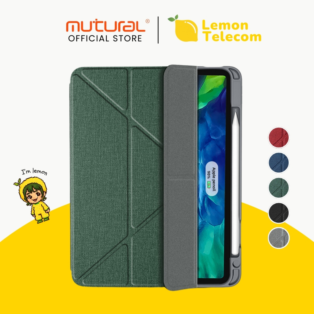 Mutural รุ่น KingKong series เคสไอแพดกันกระแทกกันงอพับจีบพร้อมช่องปากกาชาร์จ ใช้สำหรับ ipad ทุกรุ่น!