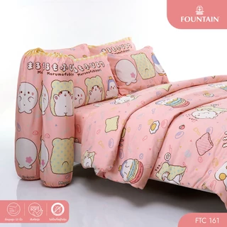 Fountain FTC161 การ์ตูน Moppu ลิขสิทธิ์แท้ Sanrio สัมผัสนุ่มลื่น ชุดเครื่องนอนฟาวน์เทน ผ้าปูที่นอน ผ้านวม