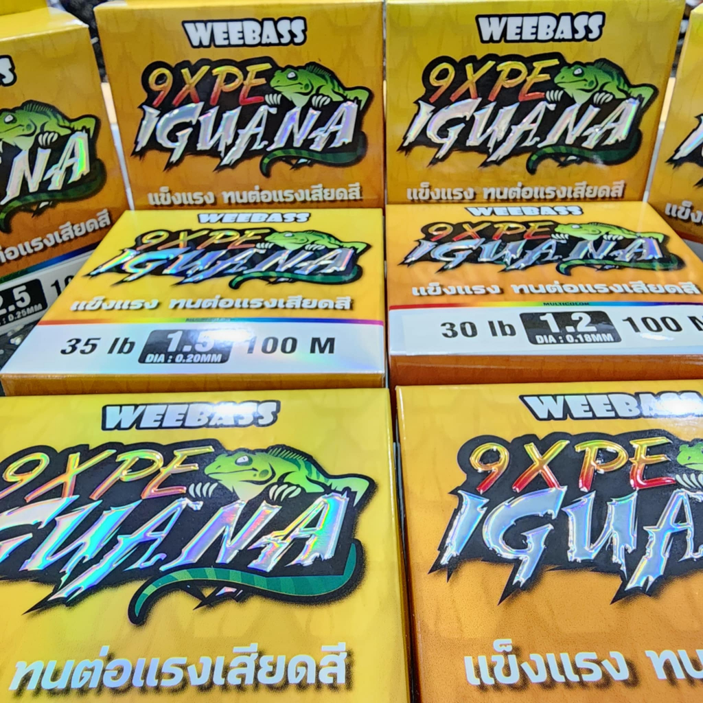 (ส่งทุกวัน) WEEBASS สาย PE IGUANA x9 100M ,MULTI  อิกัวน่า สีรุ้งจับปลาเพลิน
