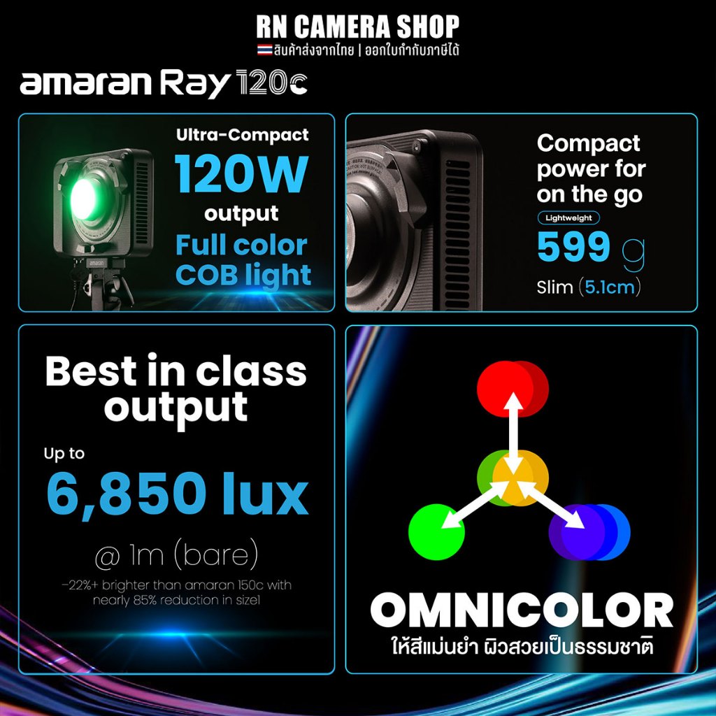 amaran Ray 120C – ประกันศูนย์ไทย พร้อมส่ง ราคา ถูกที่สุด ดีลบีเคเค แกลเลอรีภาพที่ 3