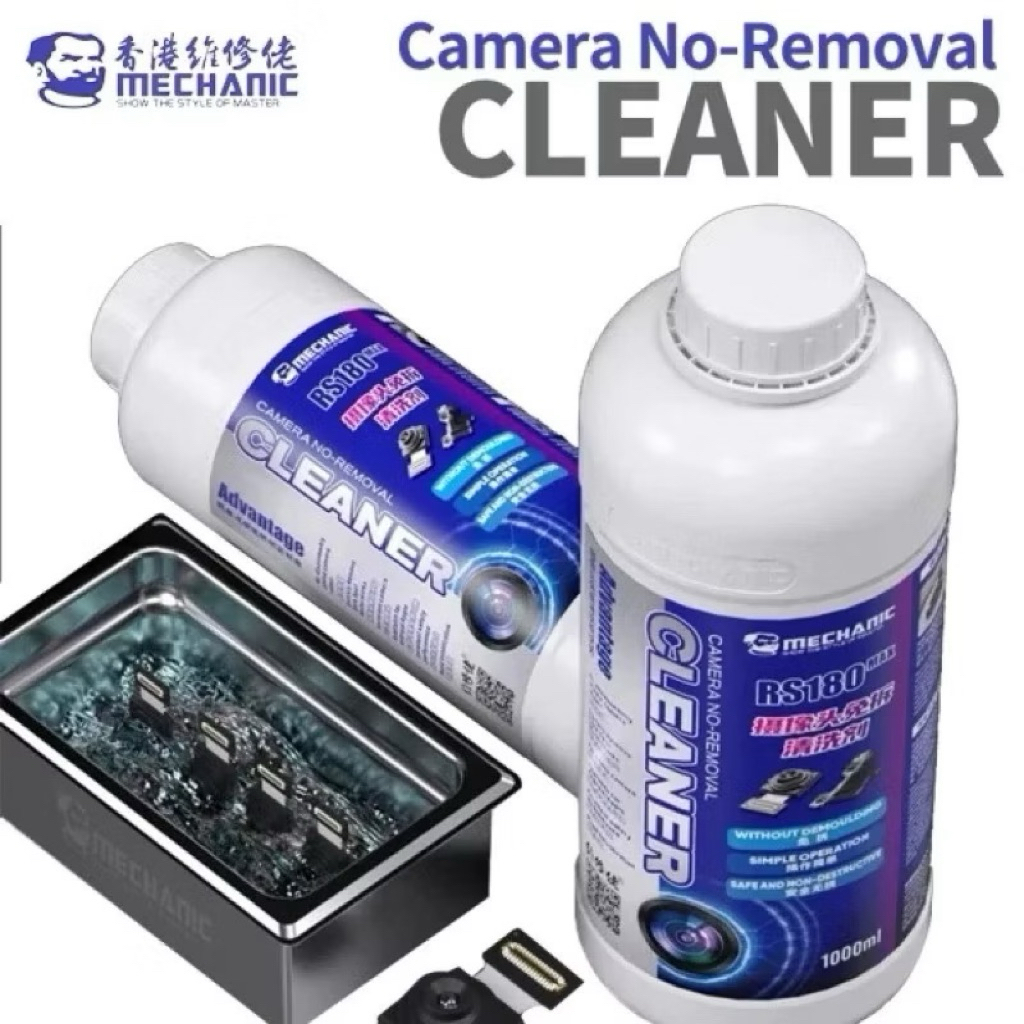 Mechanic RS180 MAX โทรศัพท์มือถือกล้องด้านหลังทําความสะอาดตัวทําละลายบางเครื่องทําความสะอาดกล้องด้านหลัง 500ML กล
