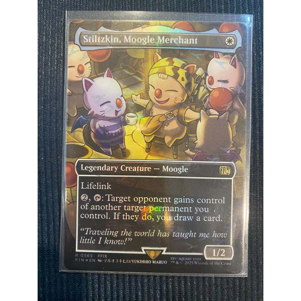 MtG Single Card: Stiltzkin, Moogle Merchant (Chocobo Track FOIL)  Set: FIN  Rarity: Rare  Collector 