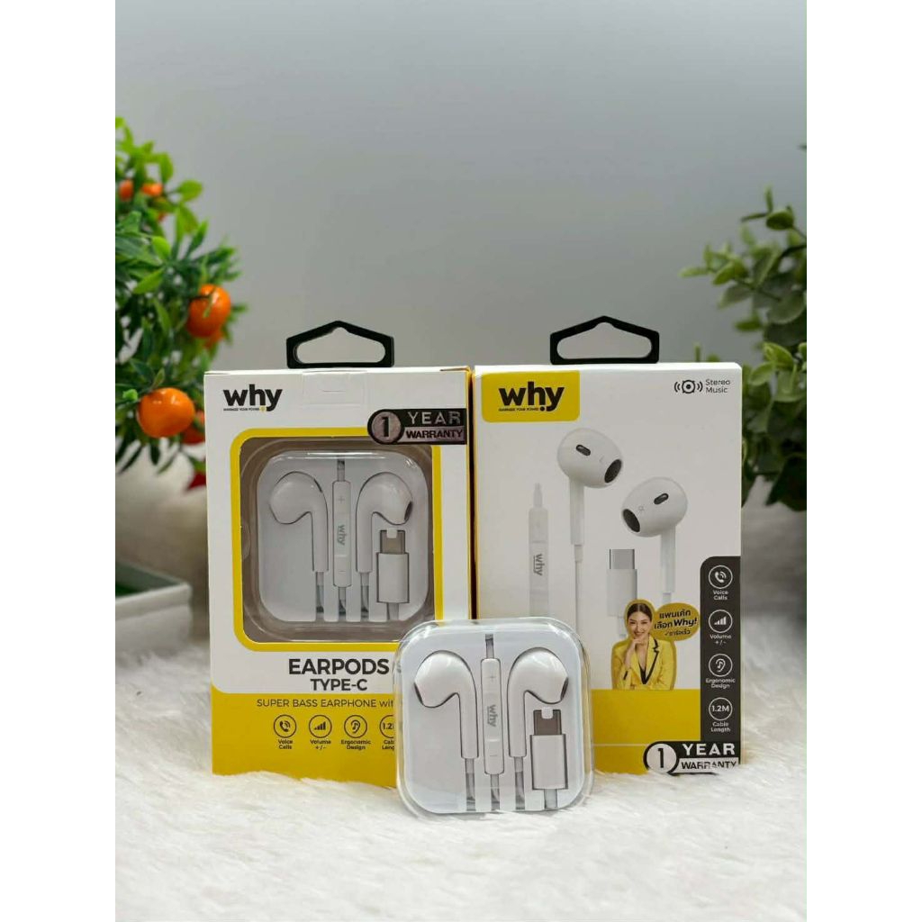Why ของแท้ หูฟัง EP-4031 why Origin VOICE2 Type C Earphone