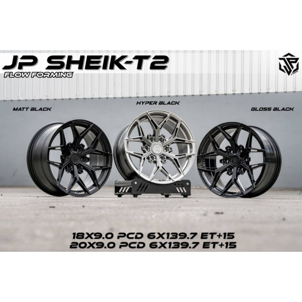 ล้อSHEIK T2 (ล้อเบา) ขอบ18x9 ET+15 6รู (งานJP ประกัน 1 ปี)