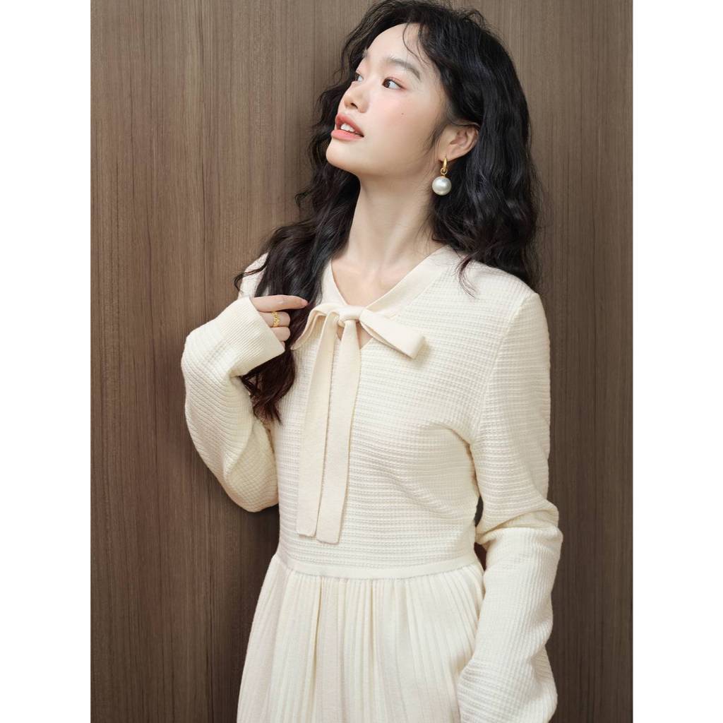 [Preorder] KUOSE : Ribbon Knit Dress