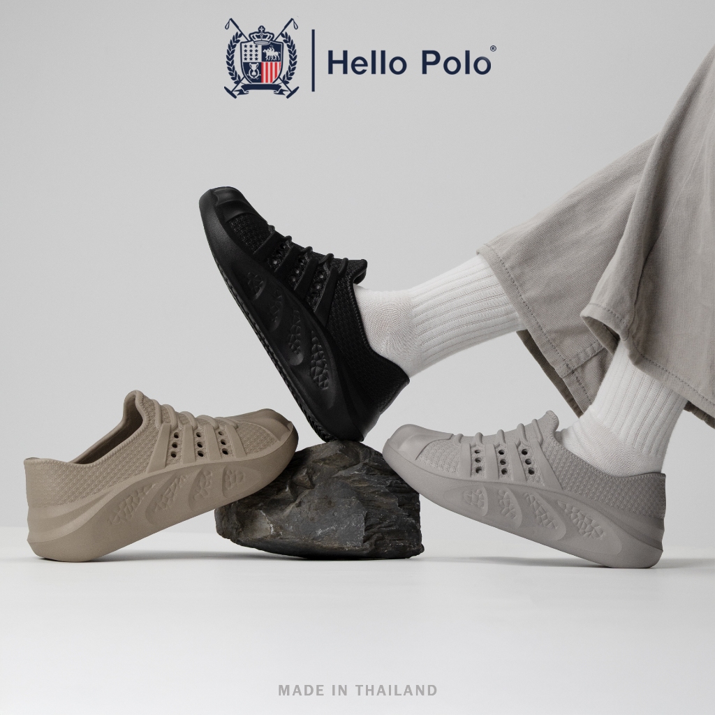 Hello Polo รองเท้าส้นสูงผู้หญิง รองเท้าแบบสวม พื้นหนา เพิ่มความสูง กันลื่นและทนทาน เบาสบาย วัสดุ EVA UNISEX รุ่น HP8064