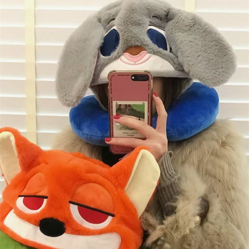 ส่งจากไทย💥หมอนรองคอSanrio หมอนรองคอพร้อมหมวกน่ารัก ทรงตัวยูหมอนรองคอลายการ์ตูน นุ่มสบาย - รูปที่ 3