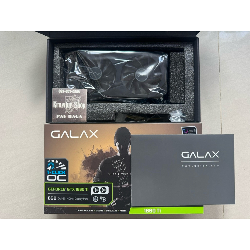 GALAX GEFORCE GTX1660 Ti 6GB  การ์ดจอ มือสอง ใหม่ สภาพสวยมากๆ