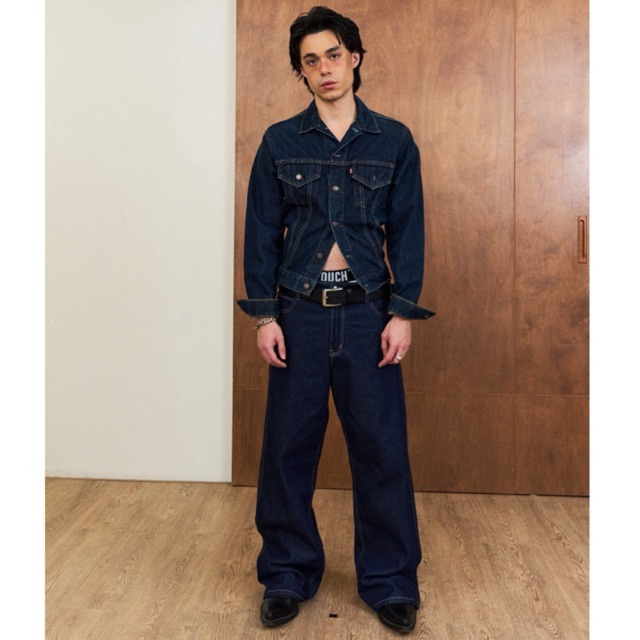 [Ouch] Baggy Jeans 90 กางเกงยีนส์ทรงกระบอกใหญ่ขายาว รุ่น 5 สี Man Clothing