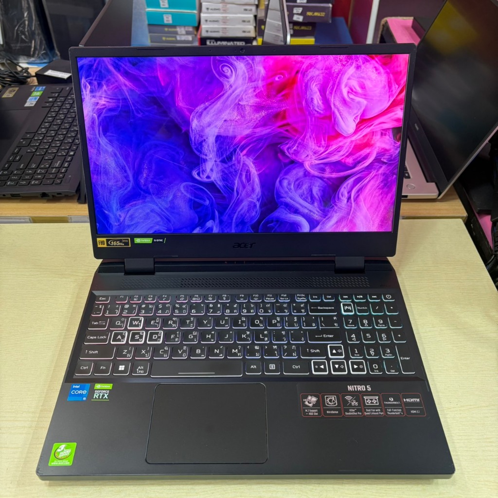 ACER NITRO 5 AN515 – 58 – 56HV หน้าจอติดฟิล์มกันรอยแล้ว สภาพเครื่อง 85%