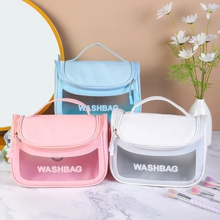 กระเป๋าเครื่องสำอางแบบใส กันน้ำ สำหรับพกท่องเที่ยว Travel Wash Bag