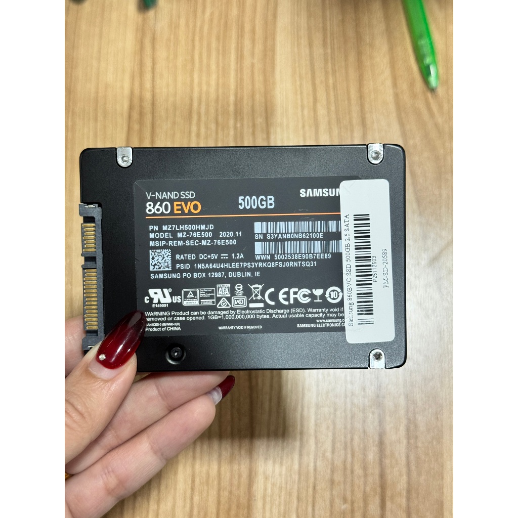SSD 2.5 นิ้ว SAMSUNG 870 EVO ความจุ 500GB อินเทอร์เฟซ SATA 6Gb/s สินค้ามือสอง