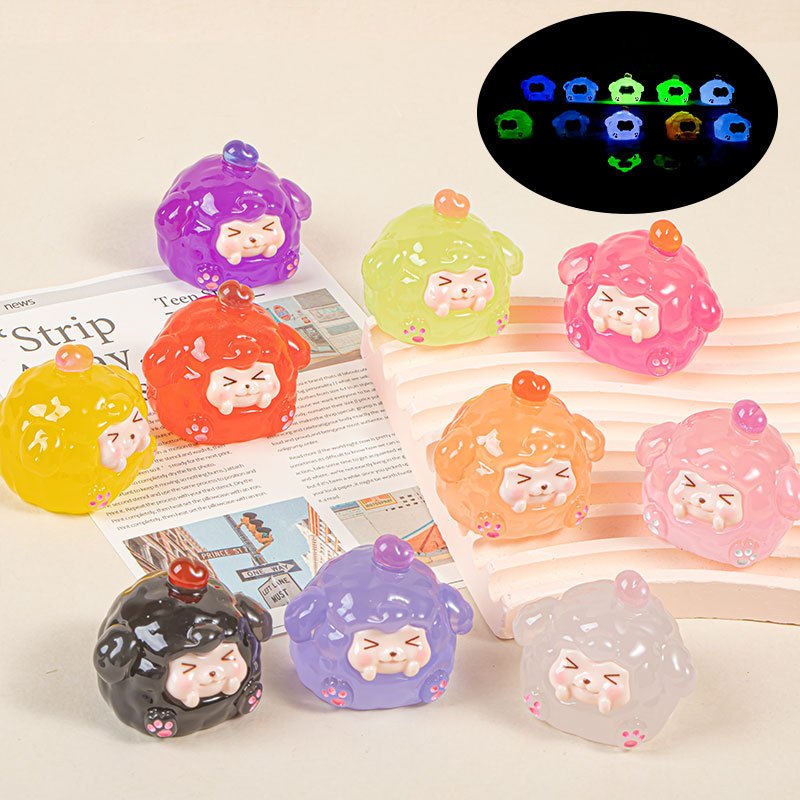 ตุ๊กตาเรซินน่ารัก เรืองแสงในที่มืด ถุงนำโชค DIY ของตกแต่งรถยนต์ ของเล่นรางวัลสำหรับเด็ก