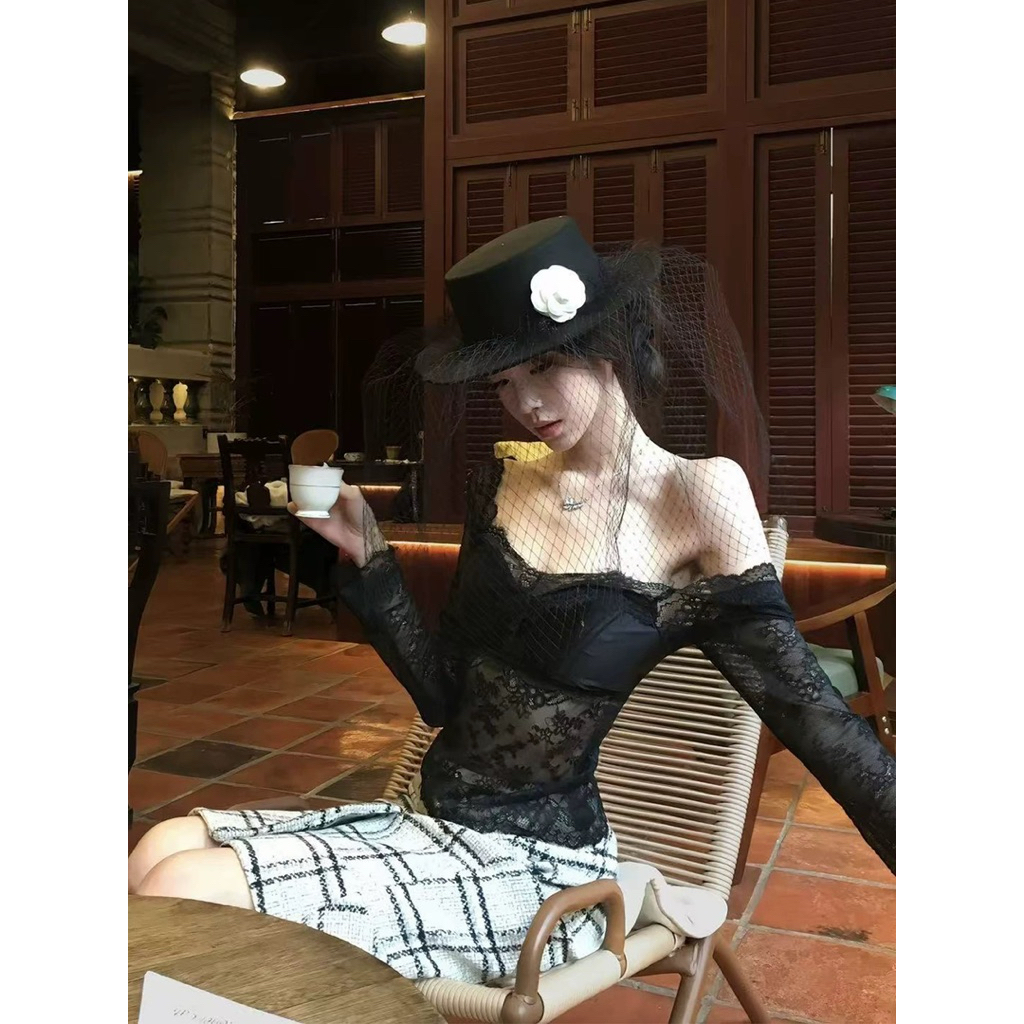 78 Studio – Twist lace top เสื้อลูกไม้ซีทรู ราคา ถูกที่สุด ดีลบีเคเค แกลเลอรีภาพที่ 4