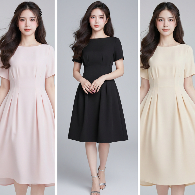 ิสินค้ามาใหม่🧺✨ ชุดเดรสทำงาน ลุคทางการ ทรงเอ ให้ความเรียบหรู ดูดี (S-5XL) พร้อมส่ง 🚚