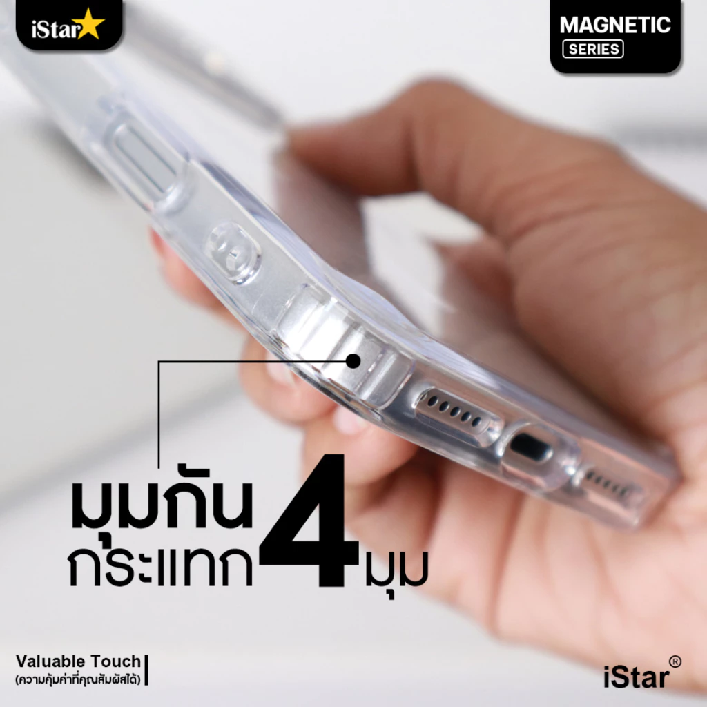iStar เคสใสแม่เหล็กกันกระแทก iPhone 17 Pro Max / 16 / 15 / 14 / 13 / 12 / 11 thumbnail 6