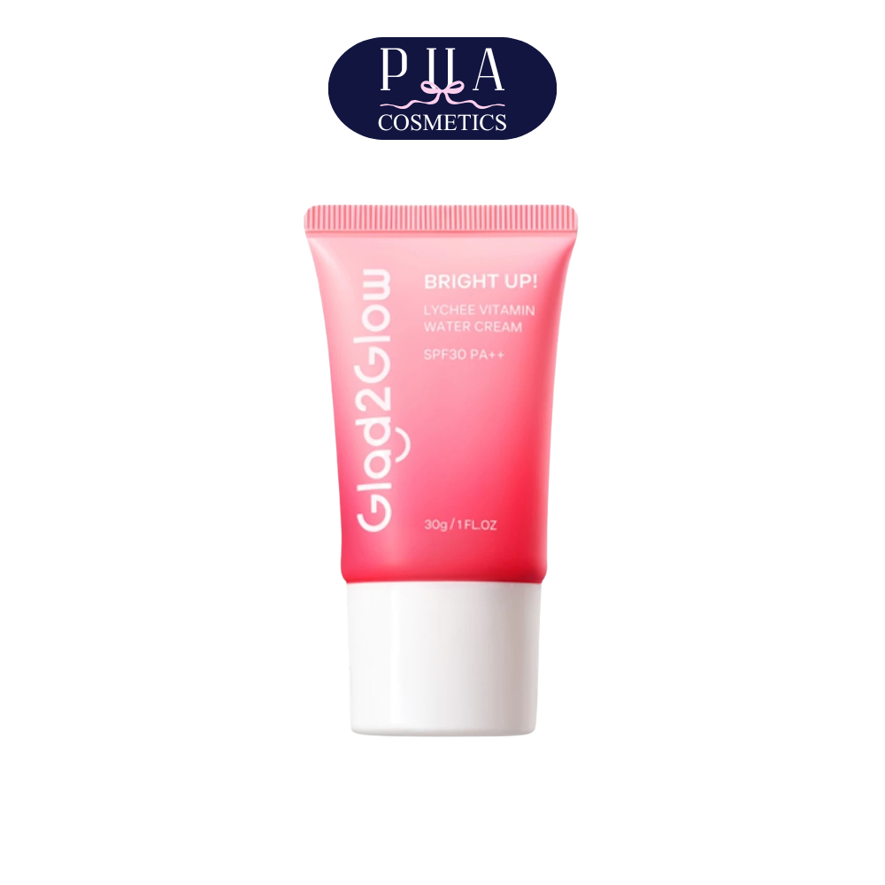 Glad2Glow Bright Up Lychee Vitamin Water Cream SPF30 PA++ แกลดทูโกลว์ มอยเจอร์ไรเซอร์ 30 g