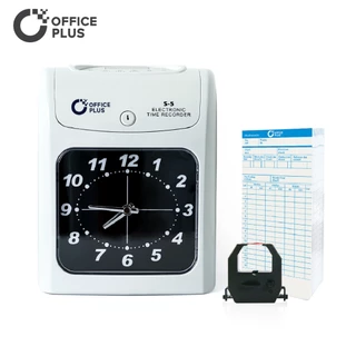 เครื่องตอกบัตร เครื่องตอกเวลา OfficePlus S-5 ฟรี! บัตรตอก + ผ้าหมึก เครื่องบันทึกเวลา Officeplus