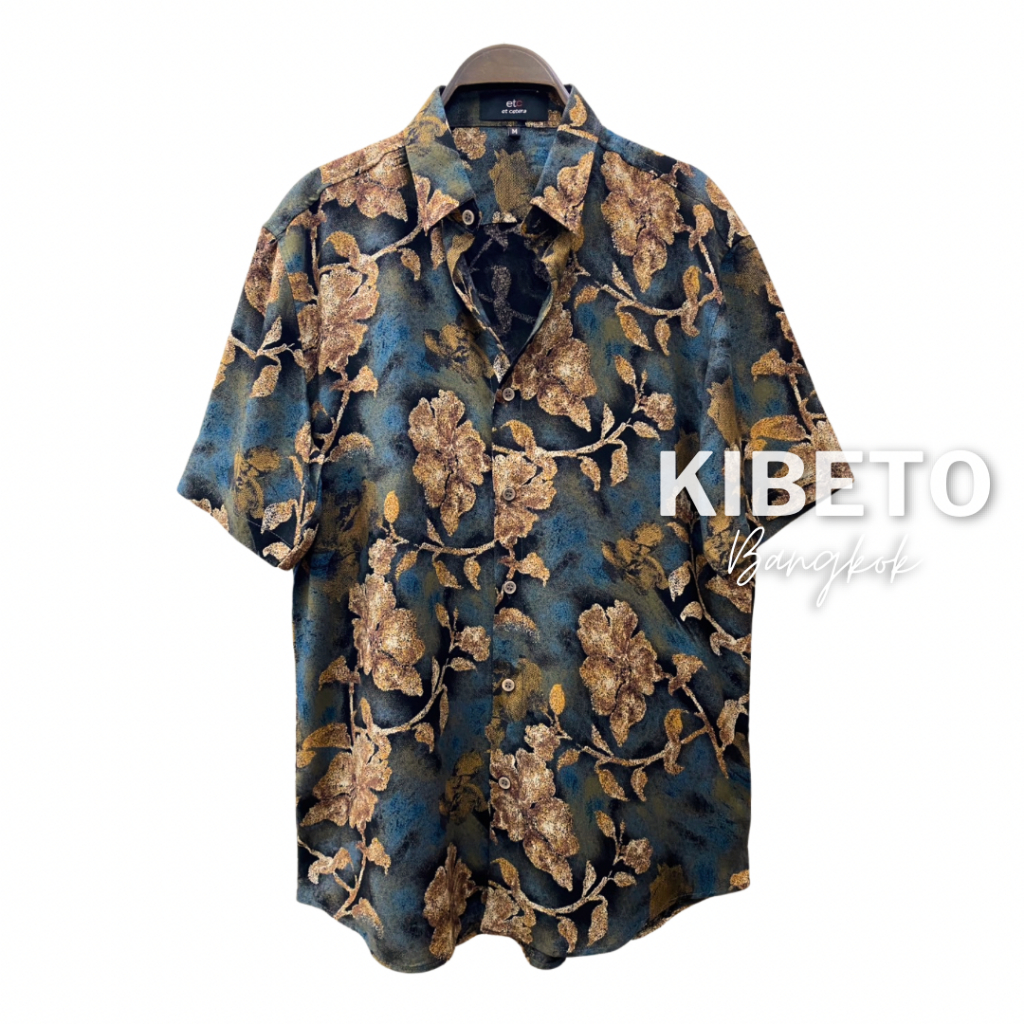 Kibeto เสื้อฮาวาย ลายใบไม้ Jungle 3 สี ผ้าสปันเรยอน เนื้อนิ่ม ใส่สบาย M L XL 2XL 3XL
