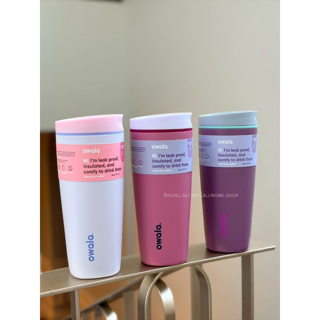 [พร้อมส่งในไทย] Owala SmoothSip Slider 12oz, 20oz เก็บร้อน-เย็นได้ คว่ำไม่หก ของแท้จากอเมริกา 🇺🇲 - รูปที่ 4