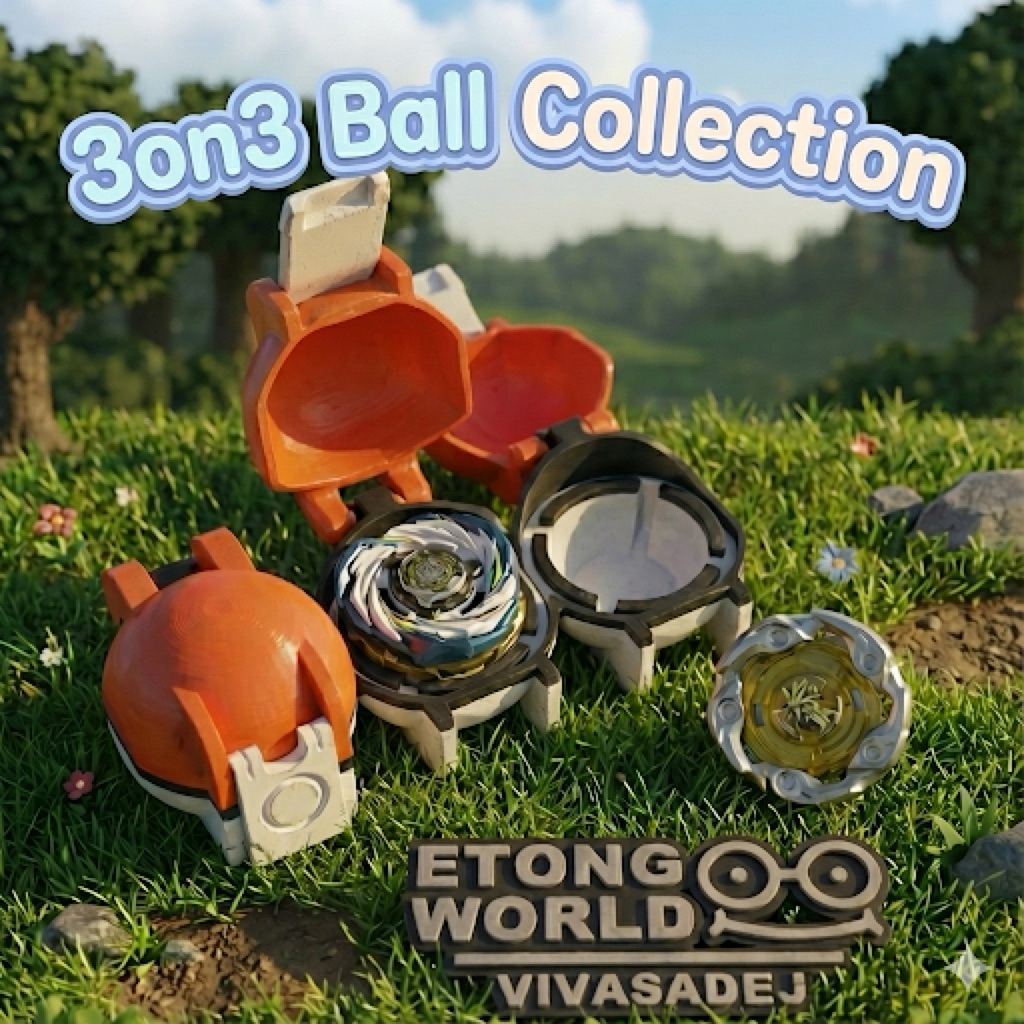 กล่องใส่เบย์เบลด ทรงกลม 3on3 Ball collection