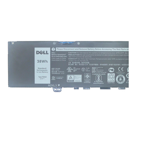 Dell รุ่น F62G0 Inspiron 13 5370 7370 7373 7380 7386 Series F62G0 39DY5 RPJC3 P83G ORIGINAL.