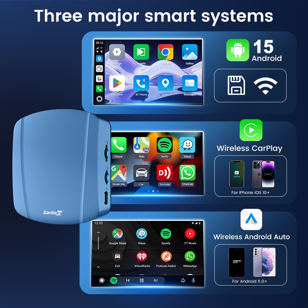 CarlinKit 2025 ใหม่ Android 15 Tbox-Ultra 8GB+128GB CarPlay Ai Box Wireless CarPlay Android Auto รองรับ Netflix YouTube - รูปที่ 4