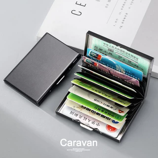 Caravan Crew Card Holder กระเป๋าใส่บัตร ที่ใส่บัตร 6 ช่อง กล่องสแตนเลส ใส่บัตรเครติต