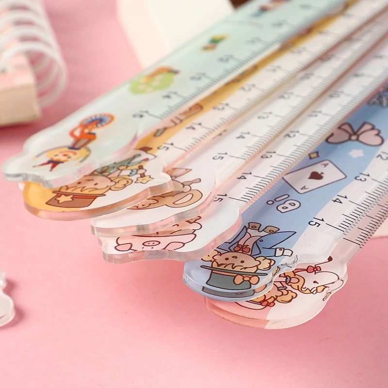 chuanchuan ไม้บรรทัดลายการ์ตูน 15cm thumbnail 3