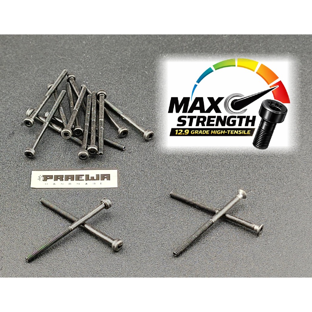 น็อตเสาเหล็กแข็งเกรด 12.9 เสาเจ เสาคอตัน เสาเหล็กดำ ทำหัวจม - High-Tensile 12.9 Grade Reinforced 2mm Cap Screws