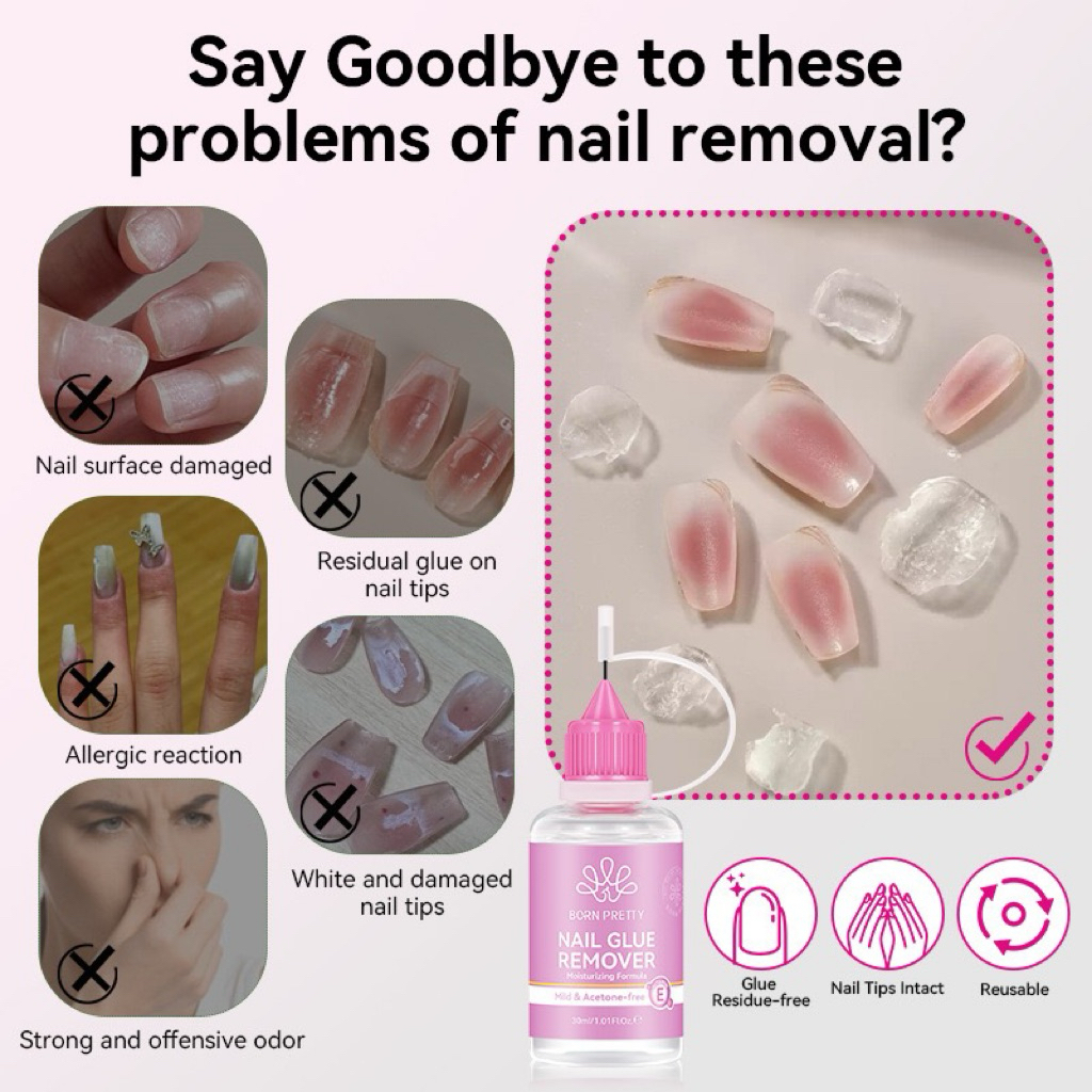 Born Pretty Nail Glue Remover น้ำยาล้างกาวติดเล็บ แบบหัวเข็ม มีส่วนผสมวิตามินE ขนาด 30ml สินค้าพร้อมส่ง รูปที่ 4