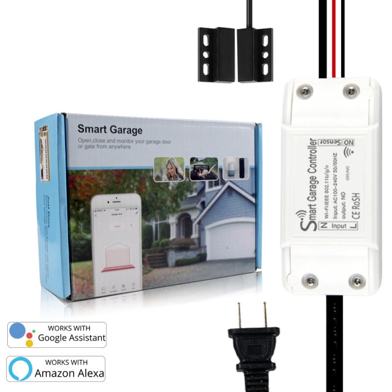 AutoGateThชุดสั่งเปิด-ปิดประตูรีโมท ด้วย tuya SmartLife wifi ประตูโรงรถ สามารถบอกสถานะการเปิด ปิดได้