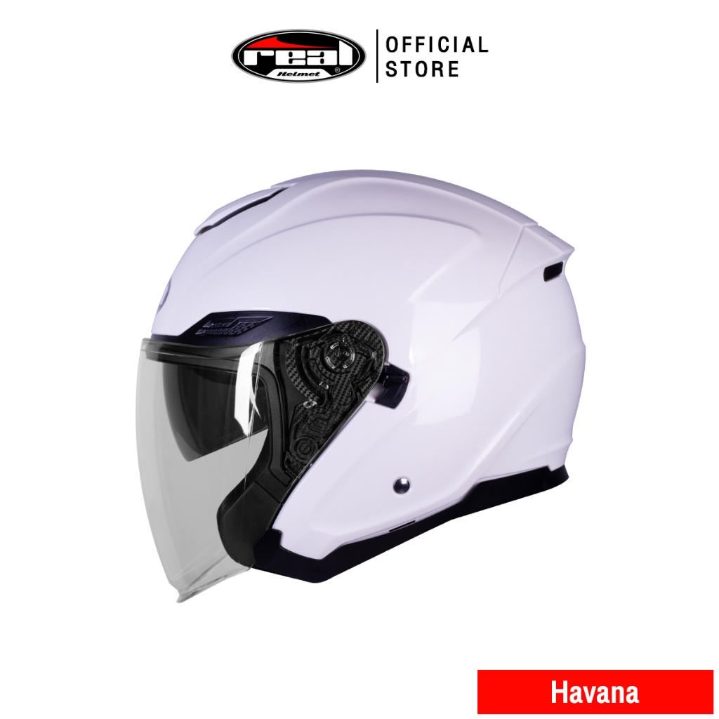 Real Helmets หมวกกันน็อคเปิดหน้า Havana พื้น
