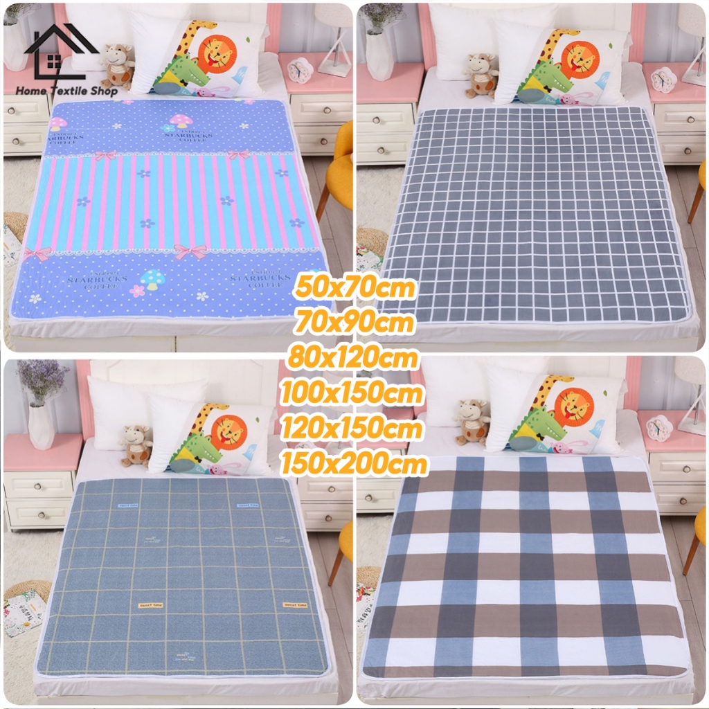 ผ้ารองฉี่3ชั้น ขนาด100x150cm/120x150cm สามารถซักด้วยเครื่องได้ เหมาะสำหรับผู้สูงอายุ ผู้ป่วยติดเตียง และสตรีมีประจำเดือน