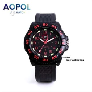 AOPOL นาฬิกาข้อมือ รหัส 639 สายเรซิน เข็มเรืองแสง กันน้ำ Aopol watch
