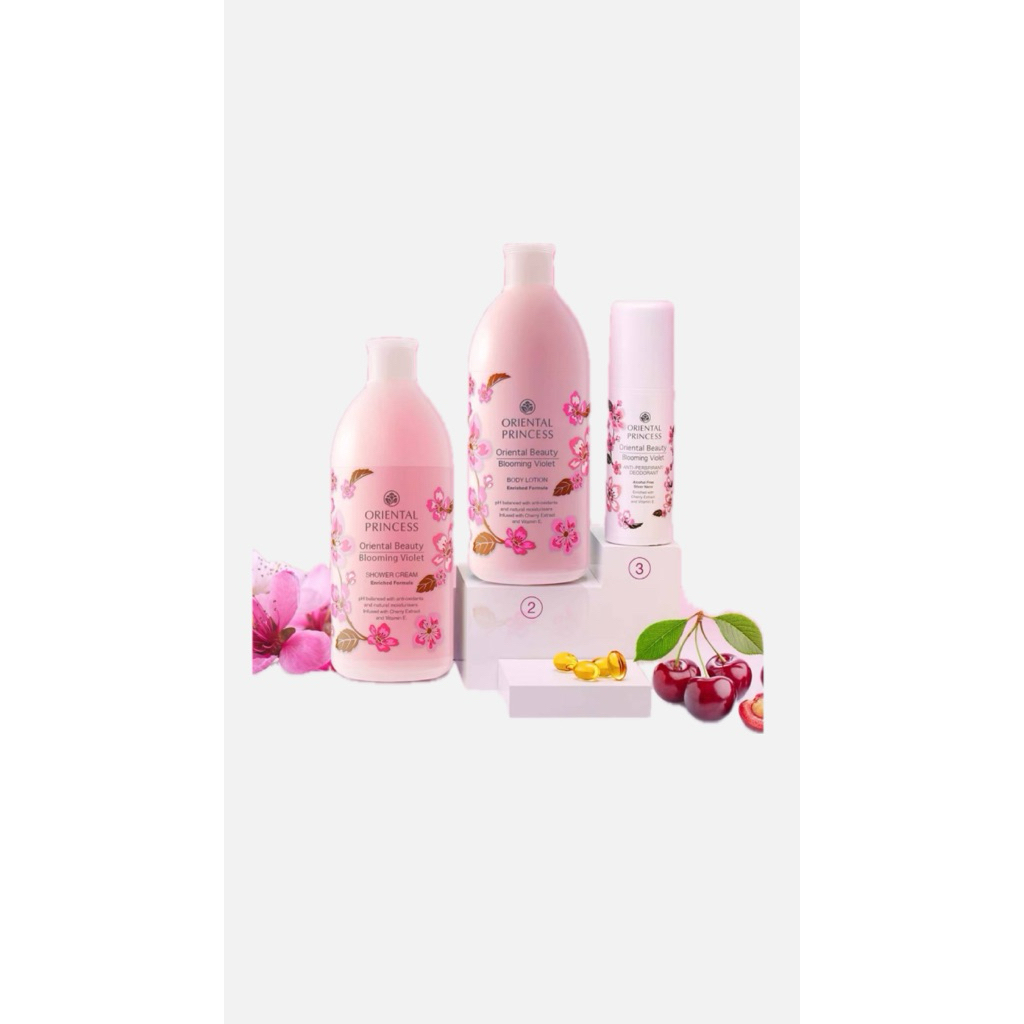 เซ็ต โลชั่นทาผิว+ครีมอาบน้ำ+โรลออน Oriental Princess หอมติดทนนาน สดชื่นทุกครั้ง