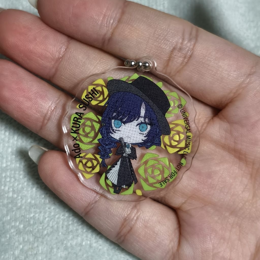 [พร้อมส่ง] Ado x Kura Sushi acrylic keychain พวงกุญแจอะคริลิค เอโดะ คอลเลปกับร้านซูชิ