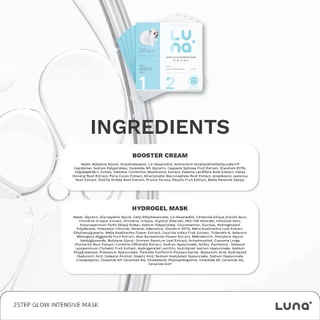 ลูน่ามาส์กไฮโดรเจล 2 สเต็ป สูตรล็อคผิวอิ่มน้ำ Luna 2Step Glow Intensive Mask ( 1 BOX/5PCS.)