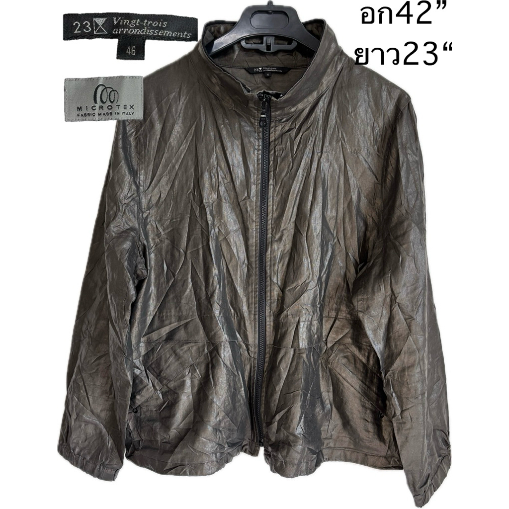 J49 มือสอง ขายตามสภาพ  เสื้อแจ็คเก็ต ผ้าไมโครเท็กซ์ 23 Vingt-trois arrondissements