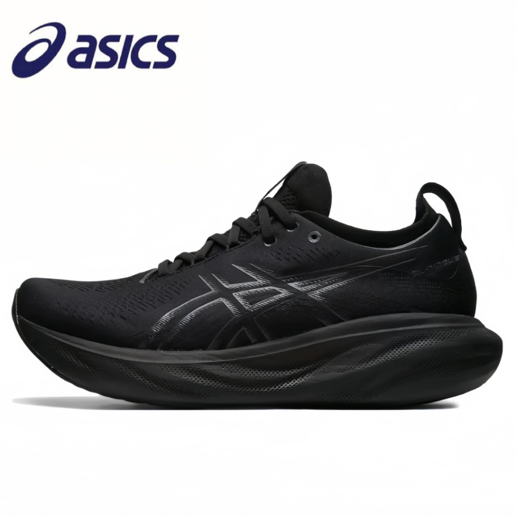 Asics GEL-Nimbus 25 สีดำ style Running shoes sneakers ของแท้ 100 %