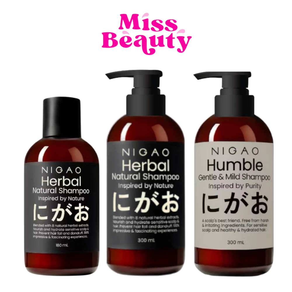 (แชมพูบำรุงเส้นผม) NIGAO Hair Shampoo นิกาโอะ แชมพู บำรุงผม อ่อนโยน ผมนุ่ม 180/300 mL