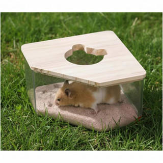 ห้องน้ำหนูแฮมเตอร์ กล่องใส่ทรายอาบน้ำหนู กล่องใส่ผักตบชวา กล…