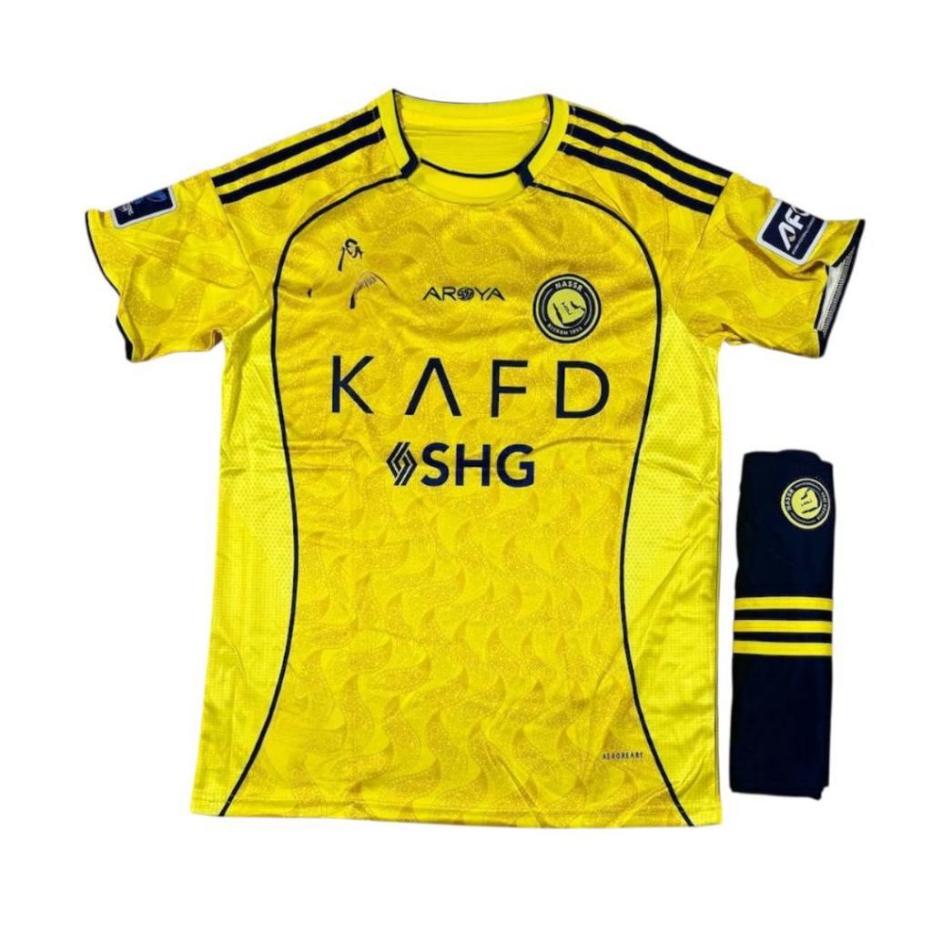 เสื้อฟุตบอล ทีมAllnasrr เสื้อพร้อมกางเกงชุดกีฬาใหม่ล่าสุด 2025 กับ 2026 เนื้อผ้าดีใส่สบาย