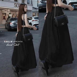 RINASLIM Flared Skirt กระโปรงยาวทรง A บานจีบรอบตัว [rinaslim x archita]