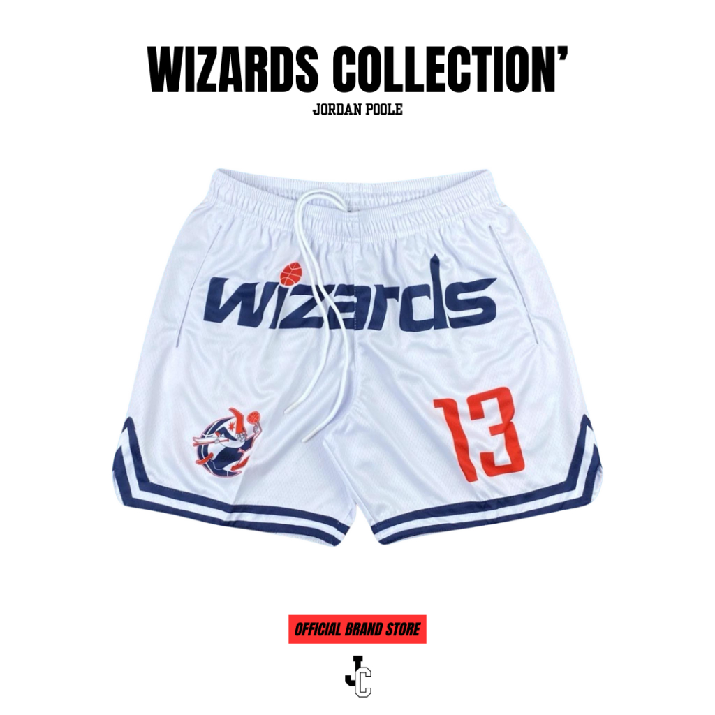 JcooN’ Jordan Poole Wizards Collection Basketball Shorts กางเกงบาสขาสั้น กางเกงบาส NBA