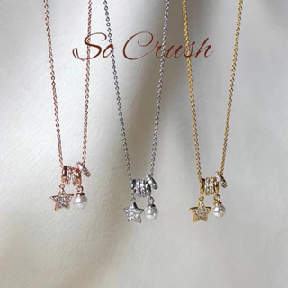 Socrush.bkk | PEARL BLINK signature necklace | SN-081 | สร้อยคอดาว จี้ดาว จี้มุก สร้อยดาว