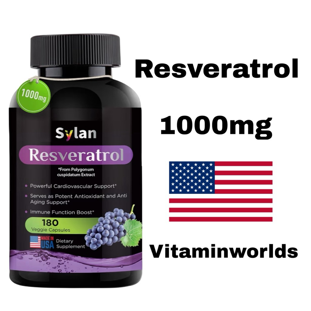 Sylan Resveratrol จากอเมริกา1000mg ขนาด180เม็ด