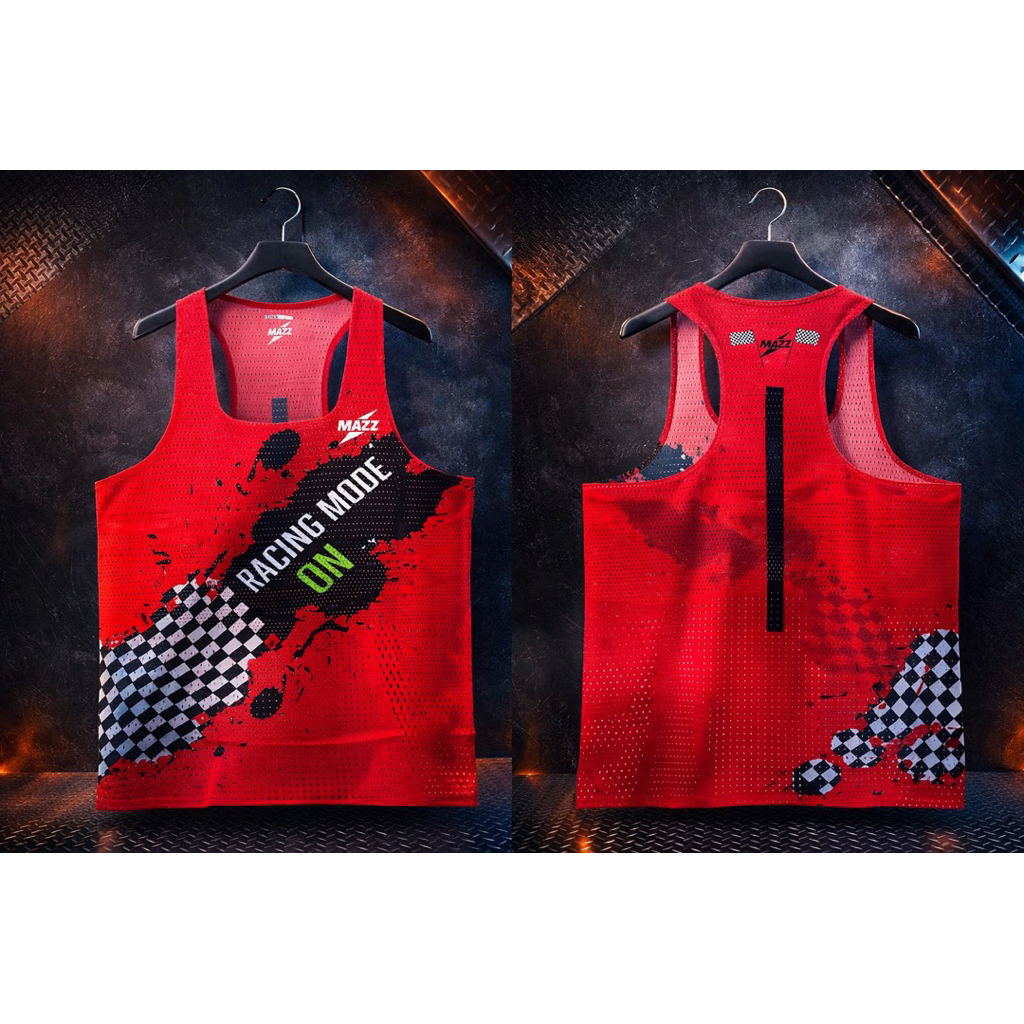 MTZZ MAZZ เสื้อวิ่ง Elite Running Tank Top Unisex “Racing Mode ON” – โปรปัง