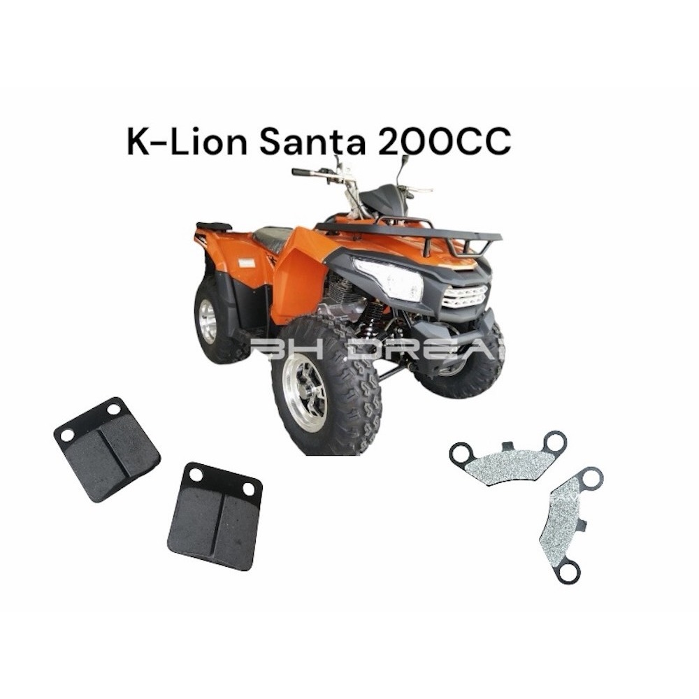 ผ้าเบรครถเอทีวี ผ้าเบรครถatv K-Lion Santa 200cc ผ้าเบรคsหน้า-หลัง atv (ราคาเป็นชุด)