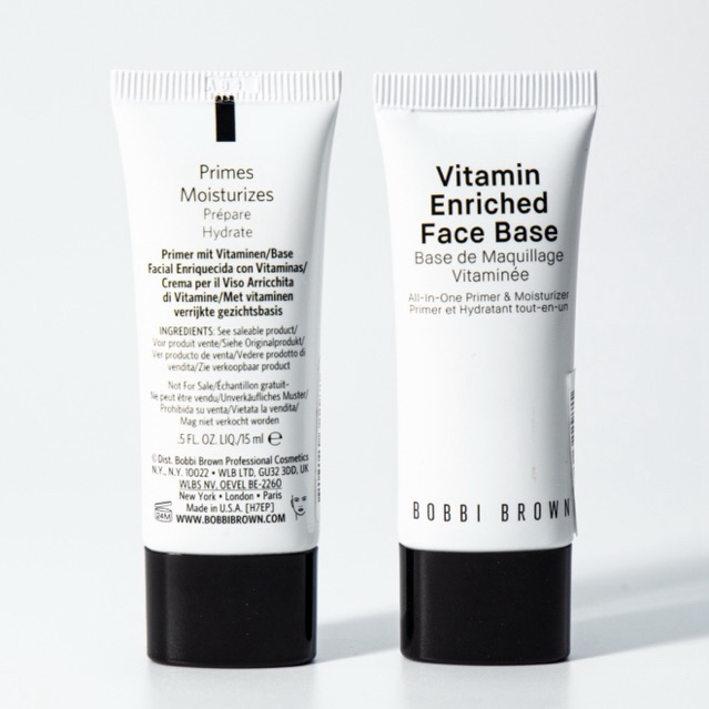 BOBBI BROWN VITAMIN ENRICHED FACE BASE 2-IN-1 มอยส์เจอไรเซอร์และไพรเมอร์ ขนาด15 ml [แบบหลอด]